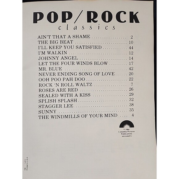 Pop Rock Easy To Play Sheet Music Columbia Pictures 1984 Usa Coca Cola Inc - Picture 5 of 5
